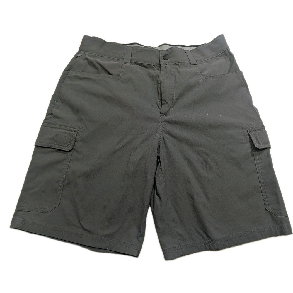 Orvis Mens Cargo Shorts 34 Gray Nylon Spandex Fishing Travel Outdoor Hiking